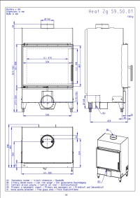 Romotop HEAT 2g 59.50.01 - сталева камінна топка пряма