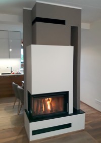 Romotop HEAT R 2g S 70.44.33.23 - вузька сталева кутова камінна топка