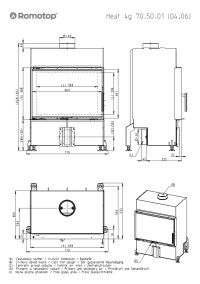 Romotop HEAT 4g 70.50.06 - класична камінна топка темна камера