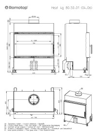 Romotop HEAT 4g 80.50.06 - класична камінна топка темна камера