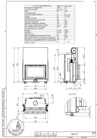 Повітряна камінна топка Gavryliv&Sons 80x52 гільйотина