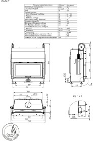 Повітряна камінна топка Gavryliv&Sons 95x52 гільйотина