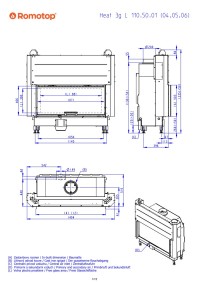 Romotop HEAT 3g L 110.50.04 - широкоформатна камінна топка з гільйотиною