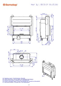 Romotop HEAT 3g L 88.50.04 - класична камінна топка з підйомними дверцятами