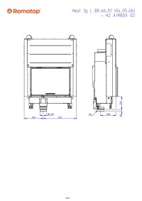 Romotop HEAT 3g L 88.66.04 - класична камінна топка з підйомними дверцятами