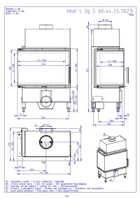 Romotop HEAT L 2g S 60.44.33.24 - вузька кутова камінна топка