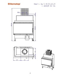 Romotop HEAT L 2g S 81.51.40.21 - камінна топка кутова