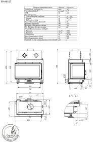 Повітряна камінна топка Gavryliv&Sons 86x48x52