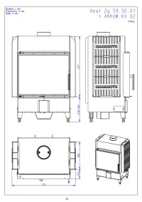 Romotop HEAT 2g 59.50.01 - сталева камінна топка пряма