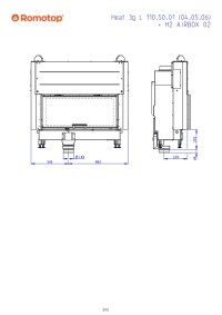 Romotop HEAT 3g L 110.50.04 - широкоформатна камінна топка з гільйотиною