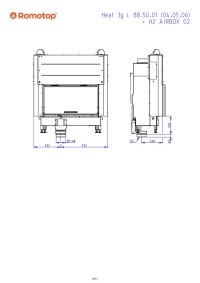 Romotop HEAT 3g L 88.50.04 - класична камінна топка з підйомними дверцятами