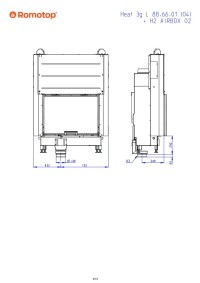 Romotop HEAT 3g L 88.66.01 - класична камінна топка з підйомними дверцятами