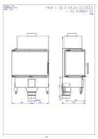 Romotop HEAT L 2g S 60.44.33.24 - вузька кутова камінна топка