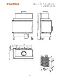 Romotop HEAT L 2g S 81.51.40.21 - камінна топка кутова