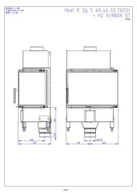 Romotop HEAT R 2g S 60.44.33.24 - вузька кутова камінна топка