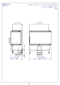 Romotop HEAT R 2g S 70.44.33.23 - вузька сталева кутова камінна топка