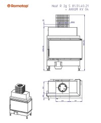 Romotop HEAT R 2g S 81.51.40.21 - камінна топка кутова
