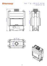 Romotop HEAT T 3g L 88.50.04 - тунельна камінна топка з гільйотиною
