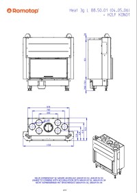 Romotop HEAT 3g L 88.50.06 - класична камінна топка (темна камера)