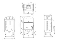 Камінна топка BOKAR 6050 (14.4 kW ) white ceramatex