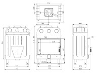 Камінна топка BOKAR 7050 (15.2 kW) white ceramatex