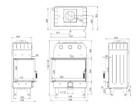 Камінна топка BOKAR 755047 L (15,2 kW ) white ceramatex