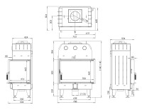 Камінна топка BOKAR 755047 R (15,2 kW ) white ceramatex