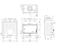 Камінна топка BOKAR 8050 (16,8 kW ) black ceramatex