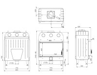 Камінна топка BOKAR 8050 (16,8 kW ) white ceramatex