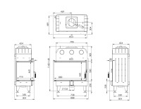 Камінна топка BOKAR 855047 L (17,0 kW ) black ceramatex