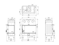 Камінна топка BOKAR 855047 R (17,0 kW ) white ceramatex