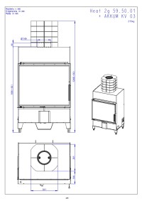 Romotop HEAT 2g 59.50.01 - сталева камінна топка пряма
