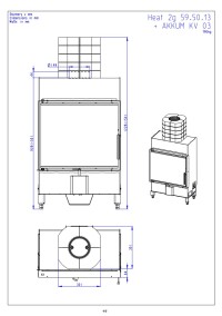 Romotop HEAT 2g 59.50.13 - вузька сталева камінна топка