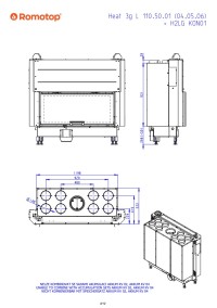 Romotop HEAT 3g L 110.50.04 - широкоформатна камінна топка з гільйотиною