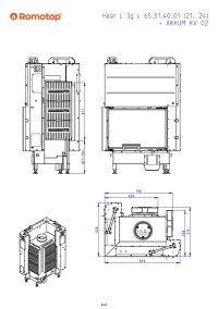 Romotop HEAT L 3g L 65.51.40.24 - кутова ліва камінна топка з гільйотиною