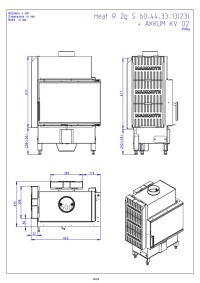 Romotop HEAT R 2g S 60.44.33.24 - вузька кутова камінна топка