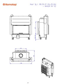 Romotop HEAT 3g L 88.50.06 - класична камінна топка (темна камера)