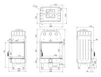 Камінна топка BOKAR 655047 R (14,5 kW ) white ceramatex