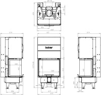 Камінна топка BOKAR PSG 60 (8,3 kW ) white ceramatex