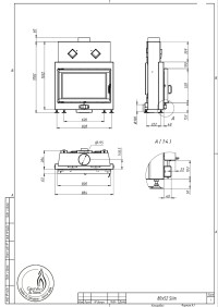 Повітряна камінна топка Gavryliv&Sons 80x52 Slim