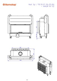 Romotop HEAT 3g L 110.50.04 - широкоформатна камінна топка з гільйотиною