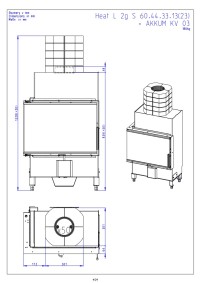 Romotop HEAT L 2g S 60.44.33.24 - вузька кутова камінна топка