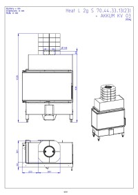 Romotop HEAT L 2g S 70.44.33.23 - вузька сталева кутова камінна топка