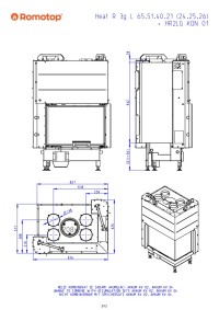 Romotop HEAT R 3g L 65.51.40.26 - кутова камінна топка темна камера
