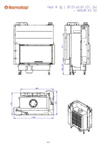 Romotop HEAT R 3g L 81.51.40.26 - кутова камінна топка темна камера