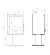 Піч сталева M-Fire Santorini на нозі (12kW)