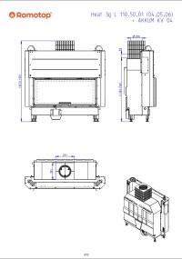 Romotop HEAT 3g L 110.50.04 - широкоформатна камінна топка з гільйотиною