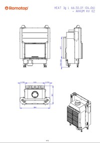 Romotop HEAT 3g L 66.50.04 - класична камінна топка з підйомними дверцятами