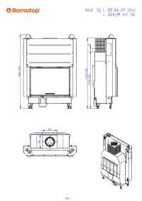 Romotop HEAT 3g L 88.66.01 - класична камінна топка з підйомними дверцятами