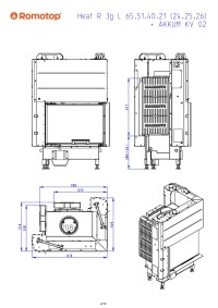 Romotop HEAT R 3g L 65.51.40.26 - кутова камінна топка темна камера